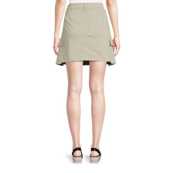 Joes Jeans Womens Size 24 Desert Sage Green Cargo Mini Skirt Raw Hem New - Picture 2 of 4